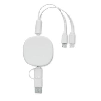 TOGOBAM Einziehbares USB-Ladekabel Weiß