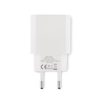 PLUGME 20W 2 port USB charger EU plug White