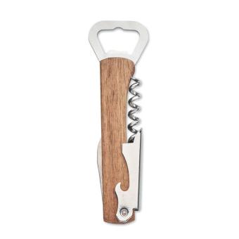 WOOL 3 in 1 bamboo bottle opener Timber