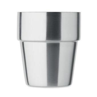 ACERITO Double wall tumbler 250 ml Flat silver