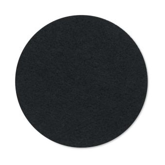 FELTSTER Round coaster in RPET felt Black