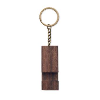 CODE Key ring with phone stand Timber