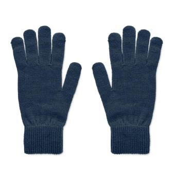 HANDNIT Knitted gloves in RPET Navy