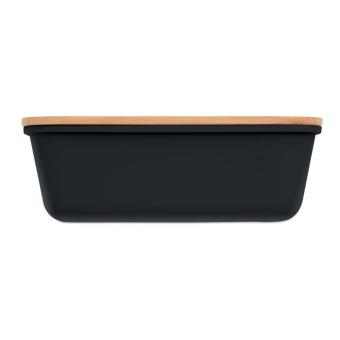 THURSDAY Lunch box with bamboo lid Black