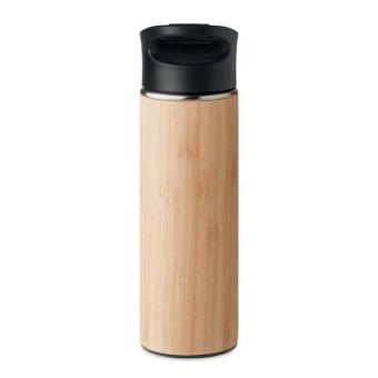 NANDA Double wall bamboo flask 450ml Timber