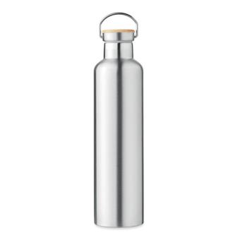 HELSINKI LARGE Double wall flask 1L Flat silver