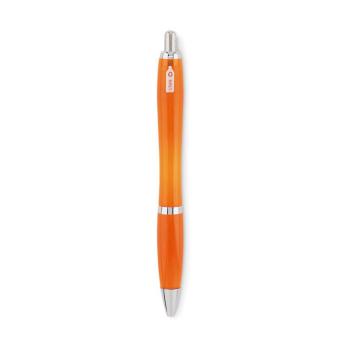 RIO RPET Ball pen in RPET Transparent orange