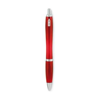 RIO RPET Ball pen in RPET Transparent red