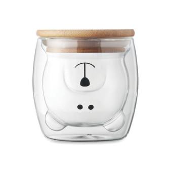 SMILE Double wall borosilicate mug Transparent