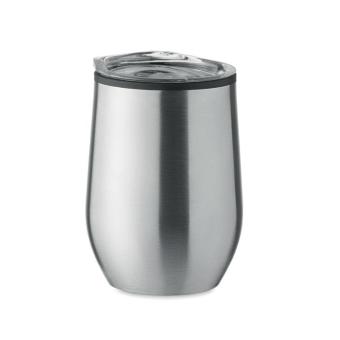 CHIN CHAN Double wall travel cup 350 ml Flat silver