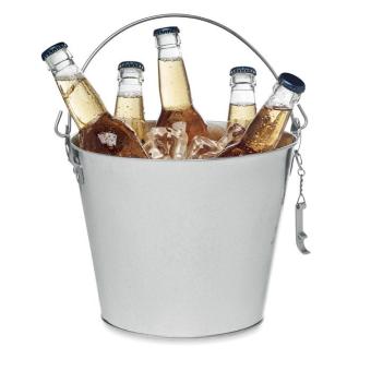BUCKY Metal beer bucket 4L Flat silver