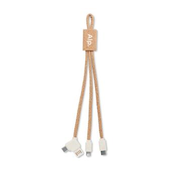 CABIE 3in1 Ladekabel Kork Beige