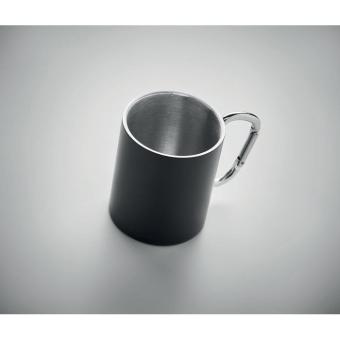 TRUMBA Double wall metal mug 300 ml Black