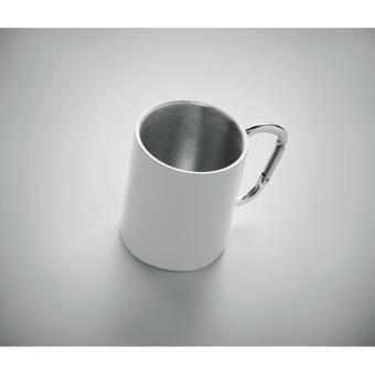 TRUMBA Double wall metal mug 300 ml White