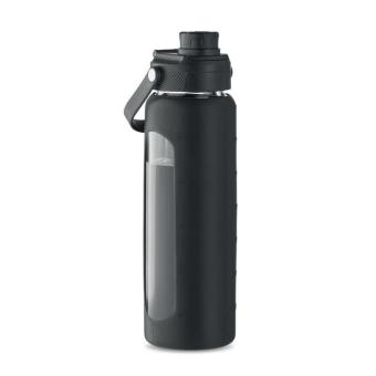 KEILA Glass bottle with sleeve 750 ml Black