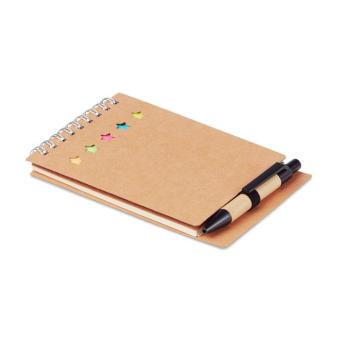 MULTIBOOK Notepad with pen and memo pad Fawn