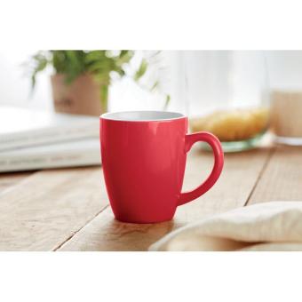 COLOUR TRENT Ceramic coloured mug 290 ml Red