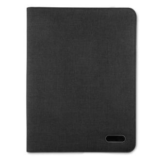 NOTES FOLDER A4 conference folder zipped Black