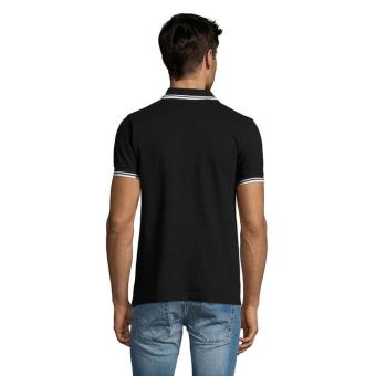 PASADENA men polo 200g, black/white Black/white | L