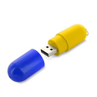 USB Stick Kapsel Blue/yellow | 512 MB