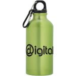 Oregon 400 ml aluminium water bottle with carabiner Apple green