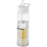 Tutti-frutti 740 ml Tritan™ infuser sport bottle Transparent white