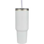 Sydney 1200 ml double wall RCS certified copper vacuum insulated tumbler with straw White