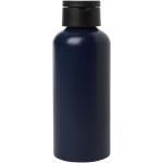 Trinity 600 ml RCS-zertifizierte Wasserflasche aus recyceltem Aluminium mit RPET-Deckel Navy