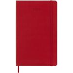 Moleskine hard cover 12 month L daily planner Coral red