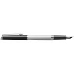 Hemisphere colour blocking fountain pen with palladium trim White/black