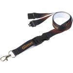 Balta sublimation lanyard with safety breakaway and buckle, black/white Black/white | 10mm