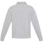 Clyde unisex organic rugby polo sweatshirt, heather smoke Heather smoke | XS