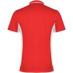 Montmelo short sleeve unisex sports polo, red/white Red/white | L