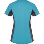 Shanghai short sleeve women's sports t-shirt, turquoise, dark lead Turquoise, dark lead | L