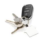 XD Collection RCS recycled zinc alloy house keyring Silver