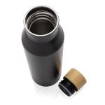 XD Collection Gaia RCS certified recycled stainless steel vacuum bottle Black