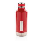 XD Collection Leak proof vacuum bottle with logo plate Red