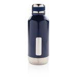 XD Collection Leak proof vacuum bottle with logo plate Aztec blue