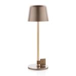 XD Collection Zenic RCS recycled plastic USB re-chargable table lamp Bronze