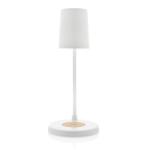 XD Collection Zenara RCS recycled plastic and cork 15W wireless desk lamp White