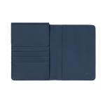 VINGA Baltimore RCS recycelte Polyester-RFID-Reisepasshülle Navy