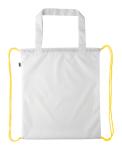 CreaDraw Shop RPET custom drawstring bag White/yellow