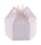 CreaBox HexaCord M Sechseckige Geschenkbox Weiß