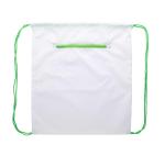 CreaDraw Zip custom drawstring bag White/green