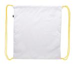 CreaDraw RPET custom drawstring bag White/yellow