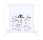 Taky colouring Christmas drawstring bag White