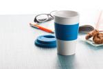 Soft Touch mug with silicone Blue/white