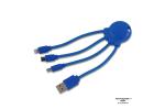 2087 | Xoopar Eco Octopus GRS Charging cable Aztec blue