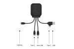 4001 | Xoopar Iné Gamma Charging cable with NFC and 3.000mAh Powerbank Black