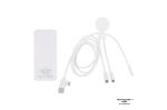 3199 | Xoopar Mr. Bio Powerbank and cable pack 7.000mAh Weiß